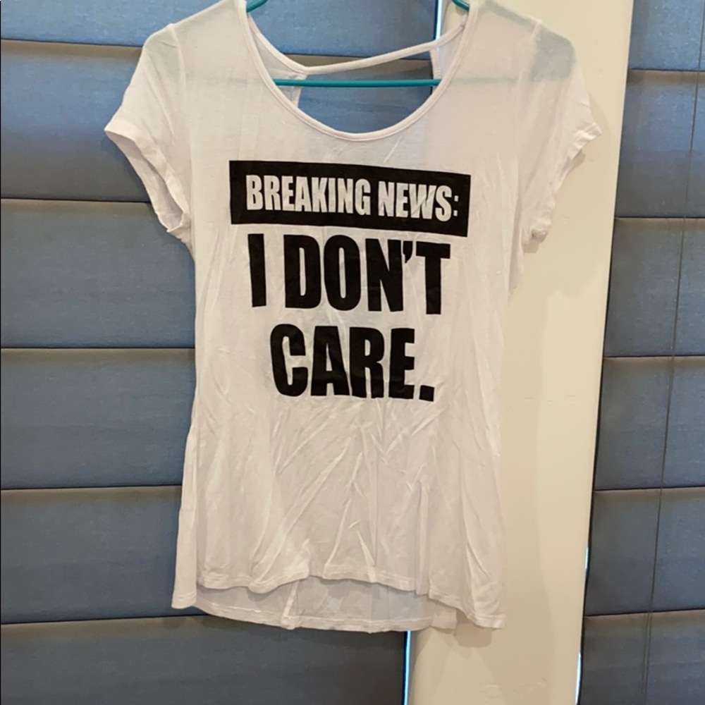 Breaking News Semi Open Back Shirt